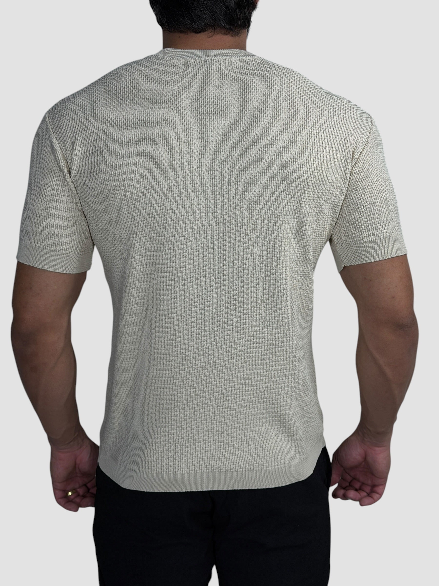 CAMISETA TRICO TEXTURE AREIA ZIGMA
