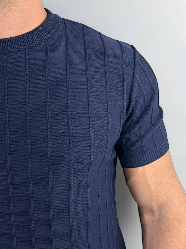 CAMISETA TRICOT RIVAGE AZUL MARINHO ZIGMA