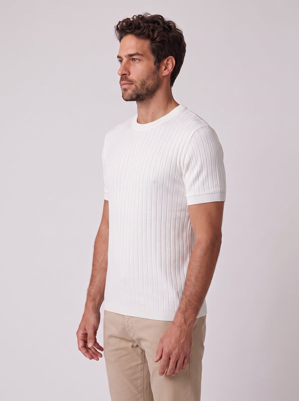 CAMISETA VERONA TRICO CANELADO BRANCO ZIGMA