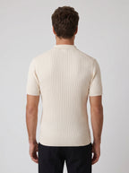 POLO V TRICOT MONACO CREME ZIGMA