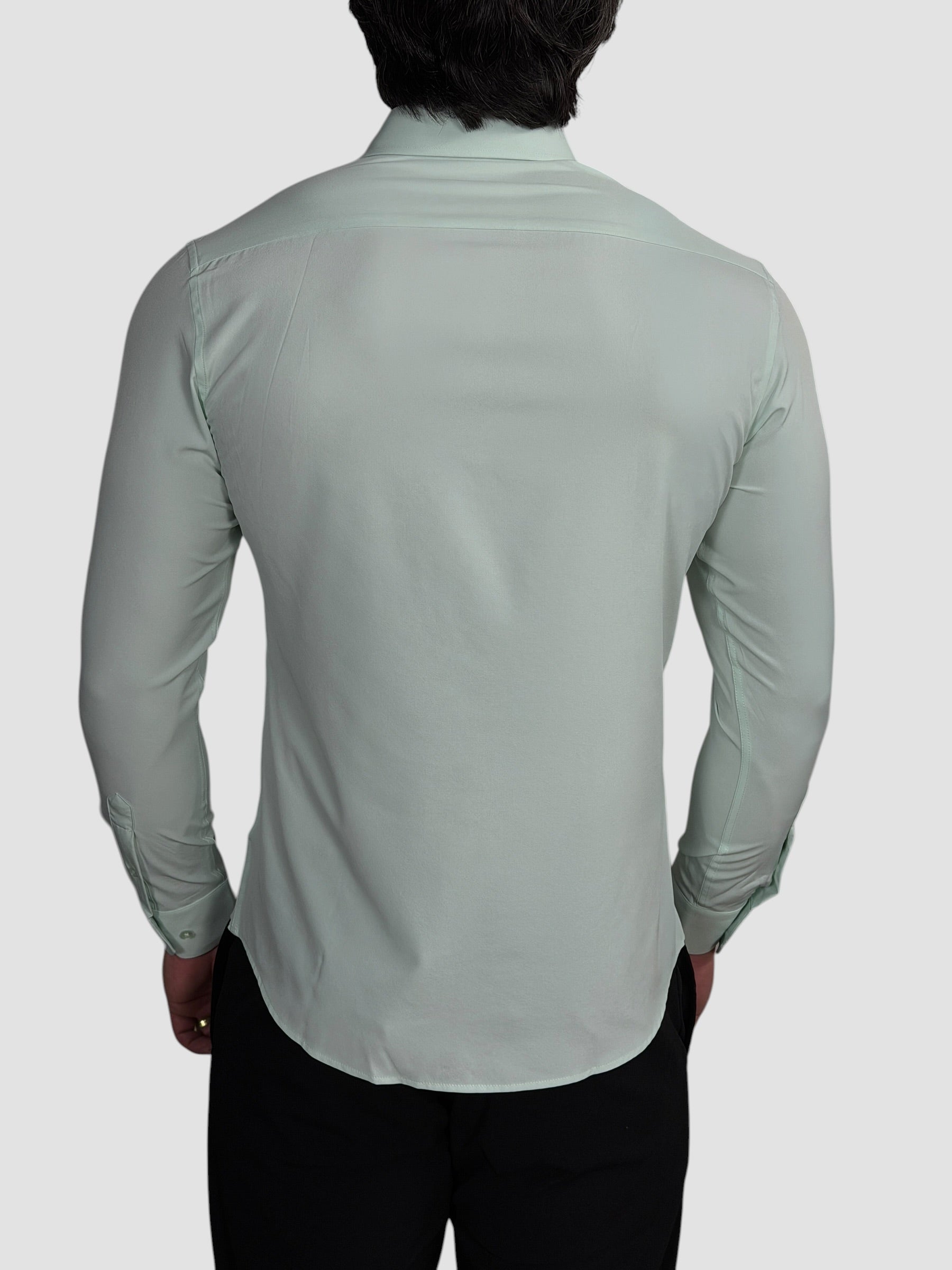 CAMISA M/L TECH SLIM FIT VERDE CLARO ZIGMA