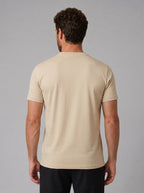 CAMISETA SUEDINE GOLA CRUZADA AREIA ZIGMA