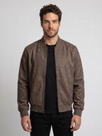 JAQUETA BOMBER SUEDE MARROM ZIGMA