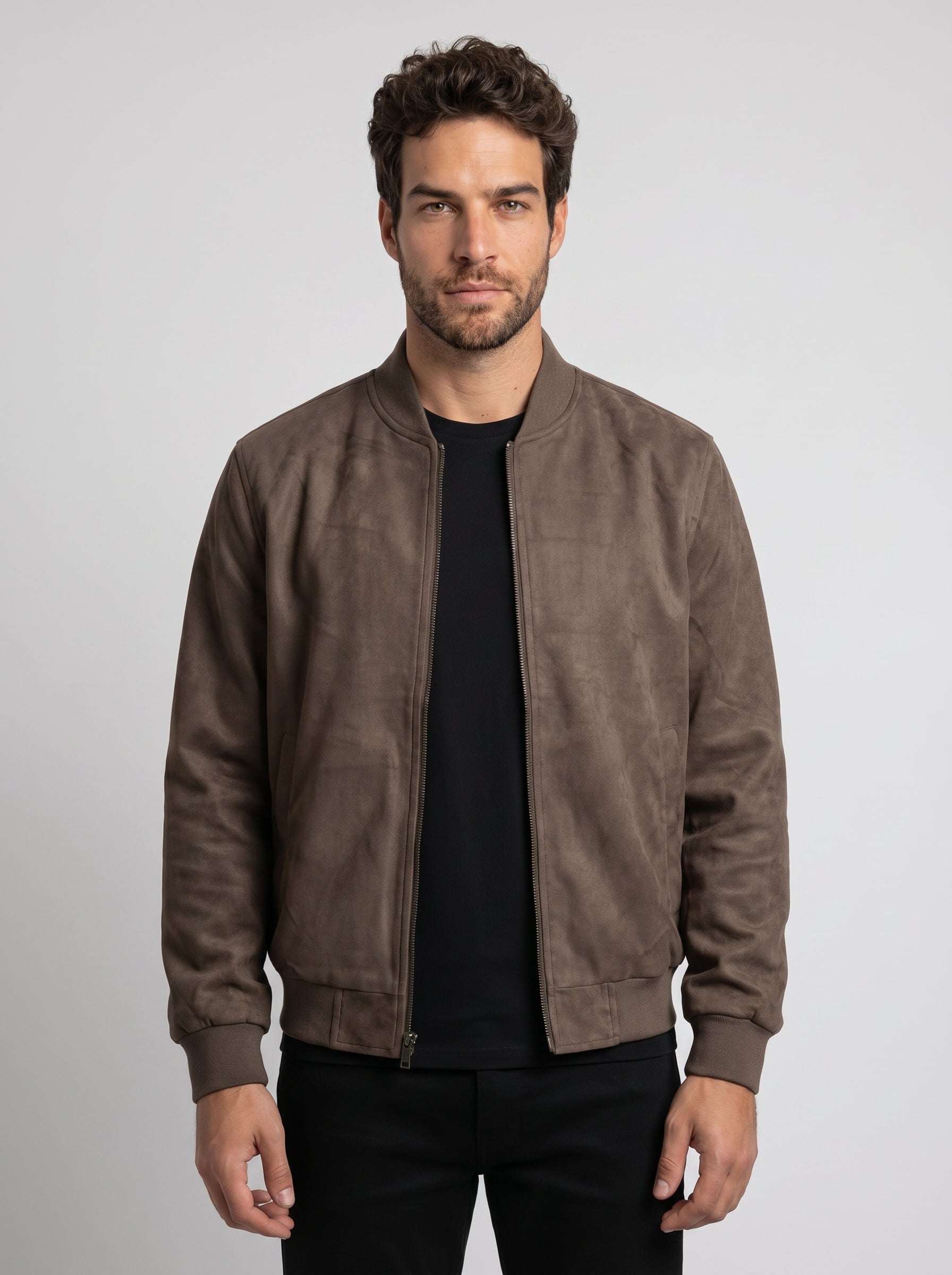 JAQUETA BOMBER SUEDE MARROM ZIGMA