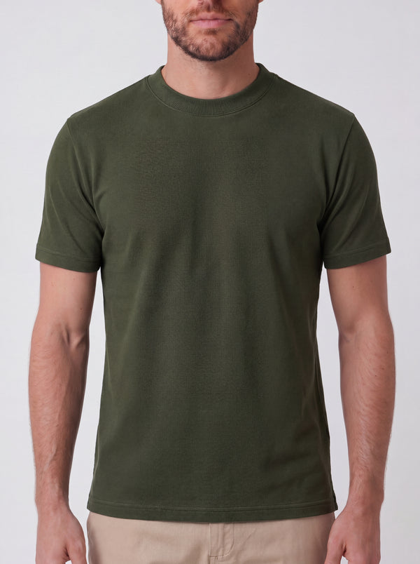 CAMISETA PIQUET SIGNATURE GOLA MEDIA VERDE ZIGMA