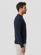 SUETER TRICOT CANELADO AZUL MARINHO ZIGMA
