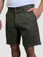 BERMUDA CAPRI PURO LINHO VERDE MUSGO ZIGMA