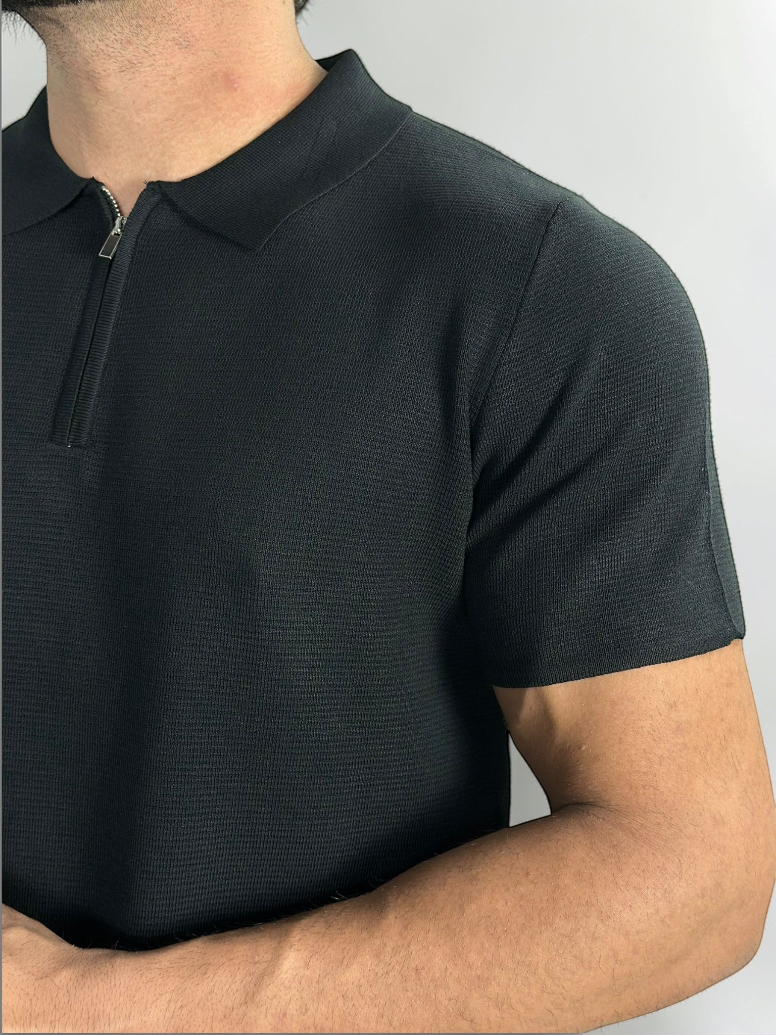 GOLO POLO C/ZIPER TRICOT MILANO PRETA ZIGMA