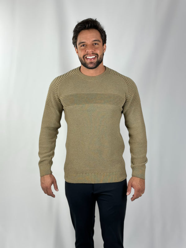 SUETER TRICOT NORD BEGE ZIGMA