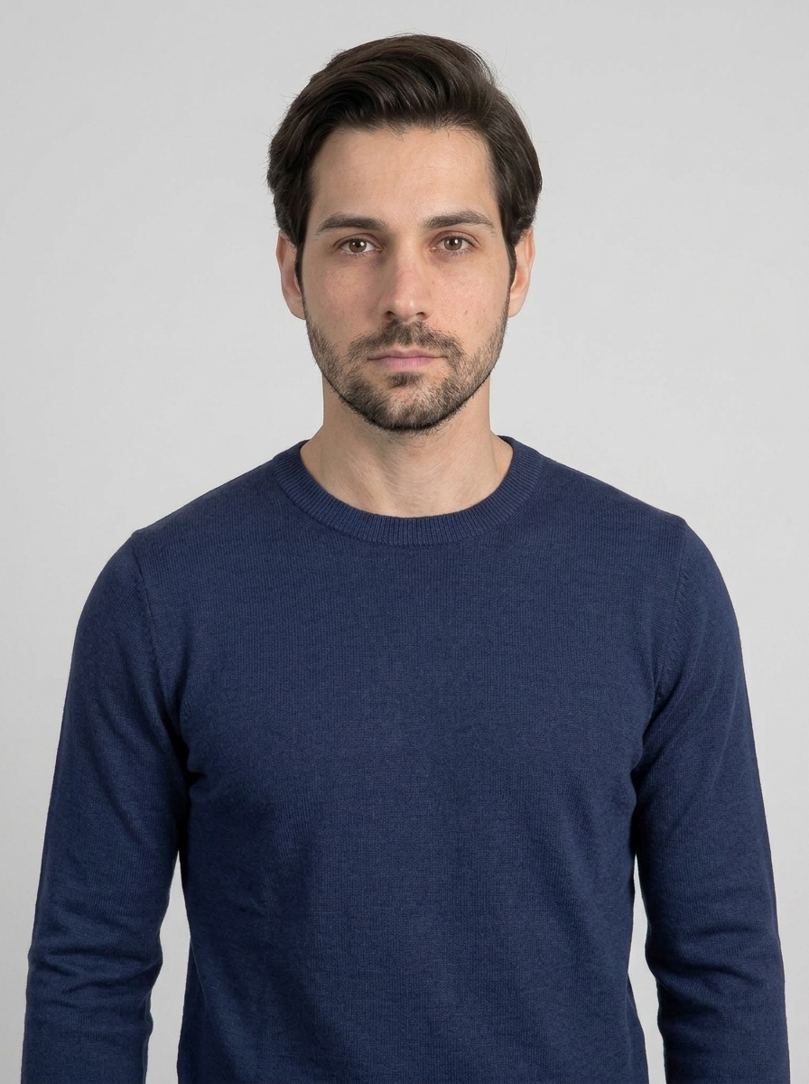 SUÉTER ESSENTIAL GOLA REDONDA AZUL MARINHO ZIGMA