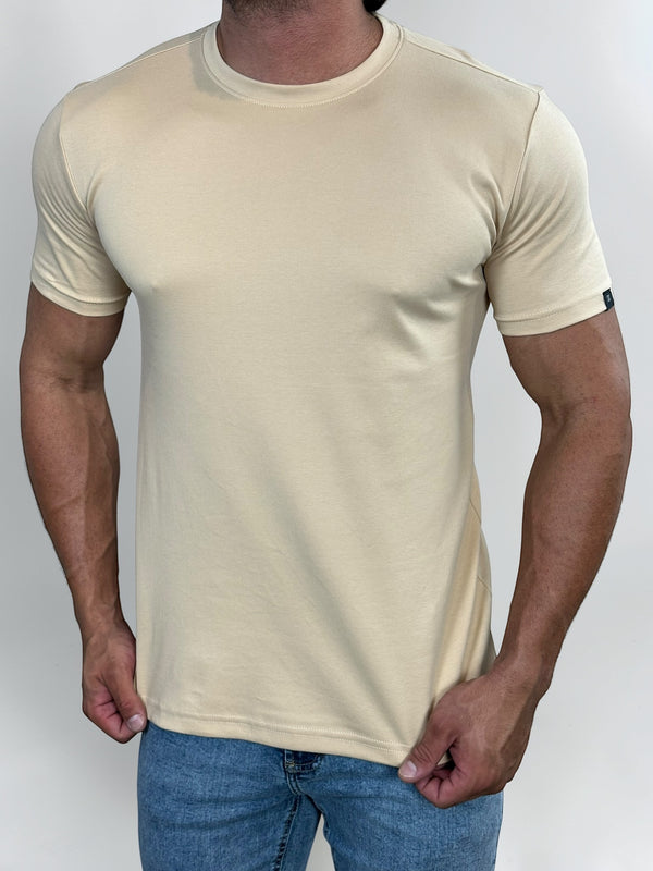 CAMISETA PIMA INTERLOCK BEGE ZIGMA