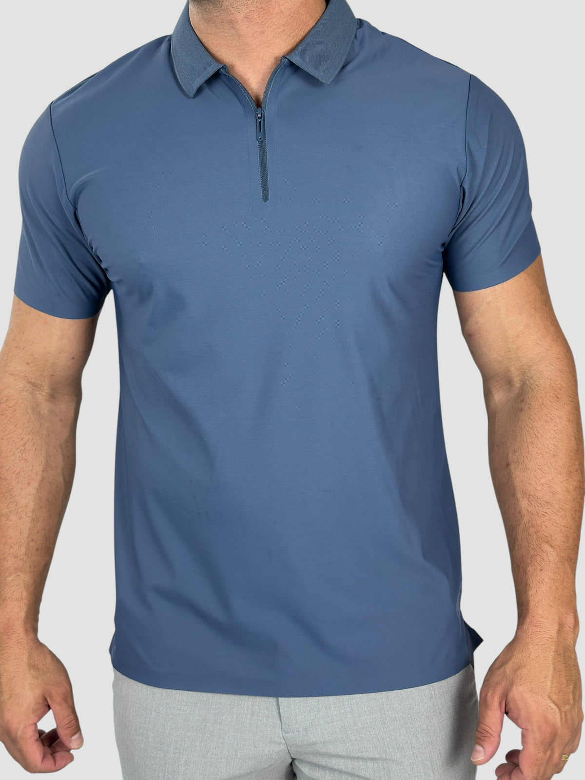 GOLA POLO TECH C/ZIPER AZUL ZIGMA