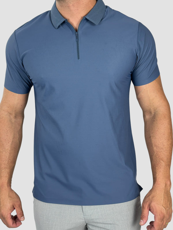 GOLA POLO TECH C/ZIPER AZUL ZIGMA