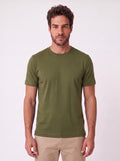 CAMISETA GIZA DUPLO ALGODAO EGIPCIO VERDE MILITAR ZIGMA