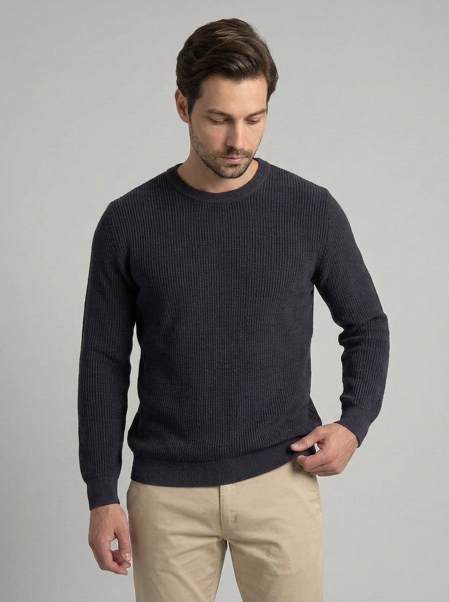 SUETER TRICO TEXTURE AZUL MARINHO ZIGMA