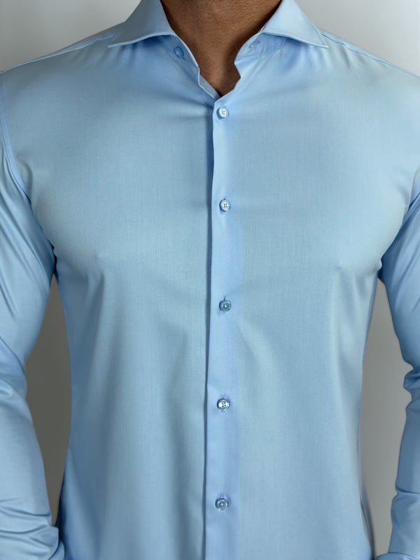 CAMISA M/L TECHMODAL REGULAR AZUL CEU ZIGMA