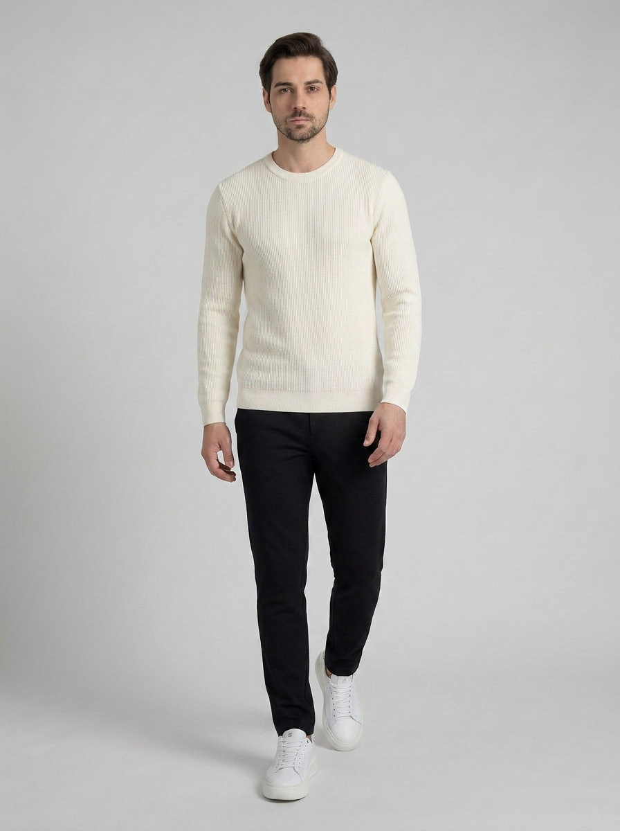 SUETER TRICO TEXTURE OFF WHITE ZIGMA