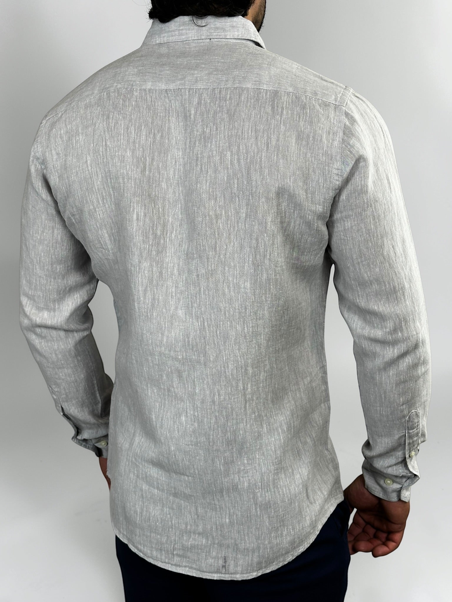 CAMISA M/L LINHO PREMIUM CINZA ZIGMA