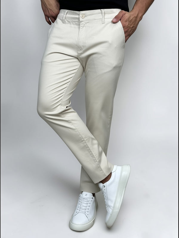 CALÇA  ALF SKINNY AREIA ZIPOFF