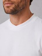 CAMISETA SUEDINE GOLA CRUZADA BRANCA ZIGMA