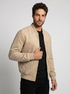 JAQUETA BOMBER SUEDE CAQUI ZIGMA