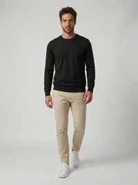 SUÉTER ESSENTIAL GOLA REDONDA PRETO ZIGMA