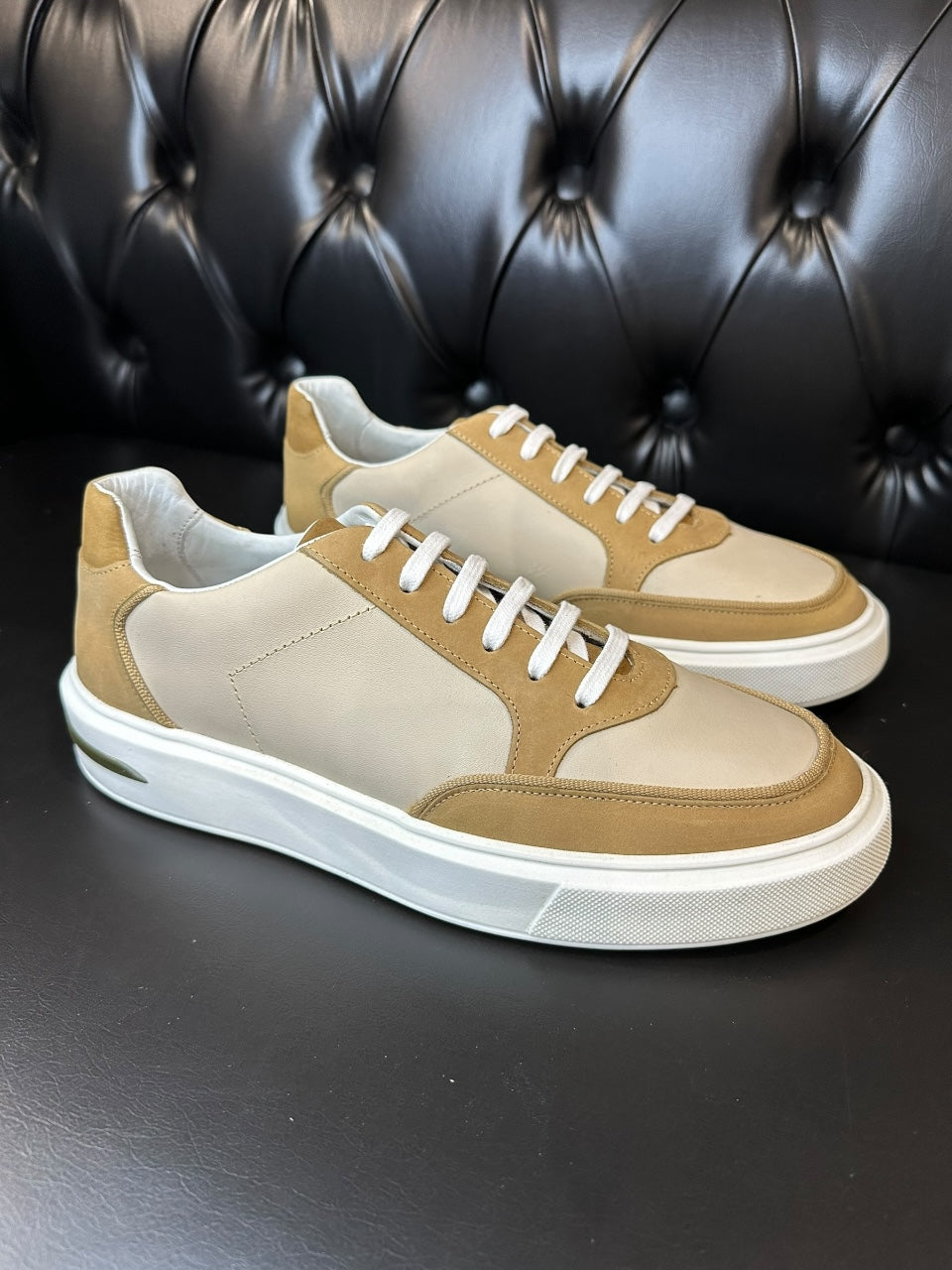 SNEAKER LINE SHELB MARFIM/AREIA /VD OLIVA ZIGMA
