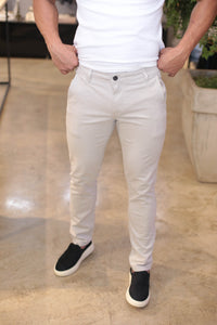 CALÇA SLIM CHINO STRECH AREIA SOFT LEE