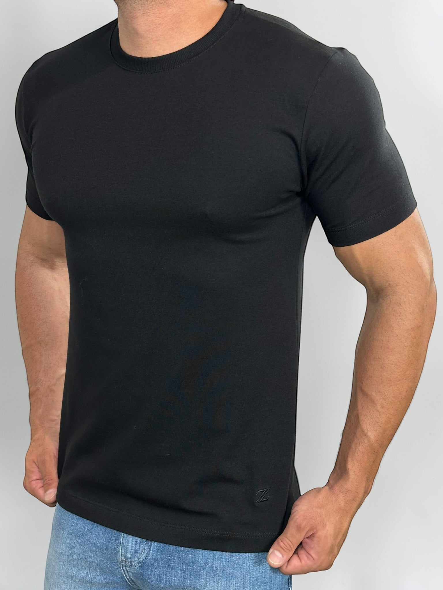 CAMISETA ESSENTIAL COTTON PREMIUM PRETA ZIGMA