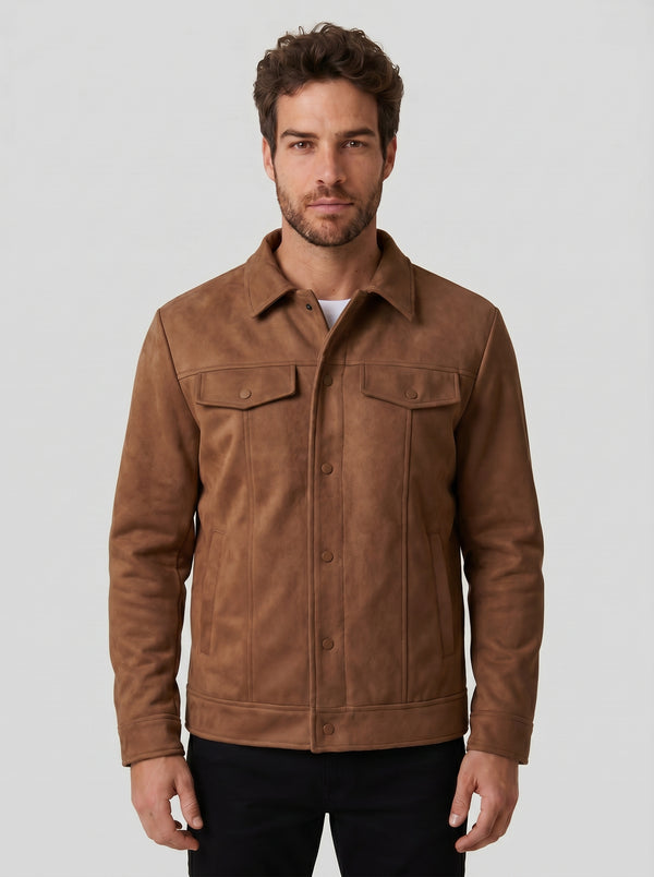 JAQUETA SUEDE SHERPA ASPEN MARROM ZIGMA