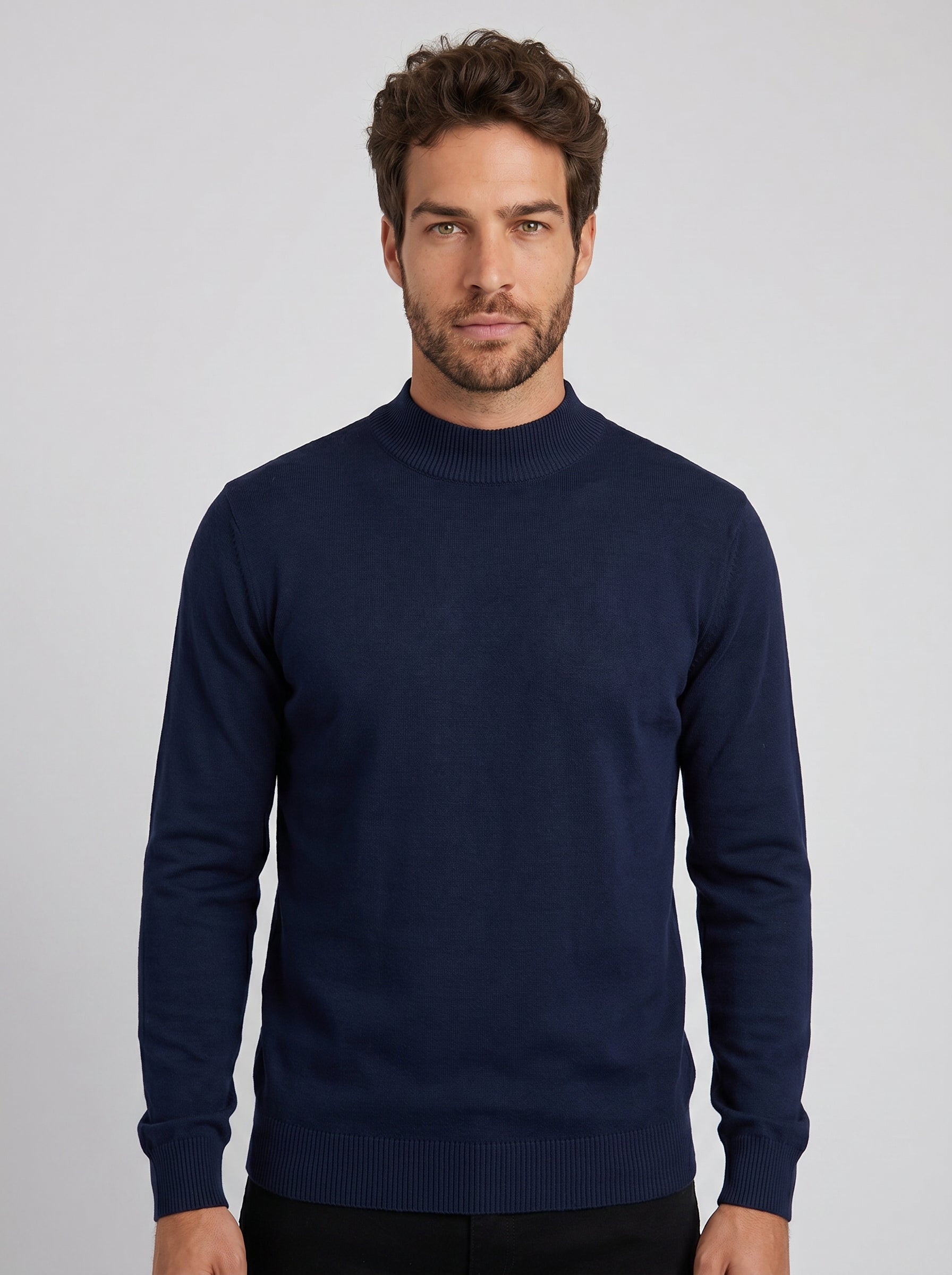 TRICOT GOLA ALTA ESSSENTIAL AZUL MARINHO ZIGMA