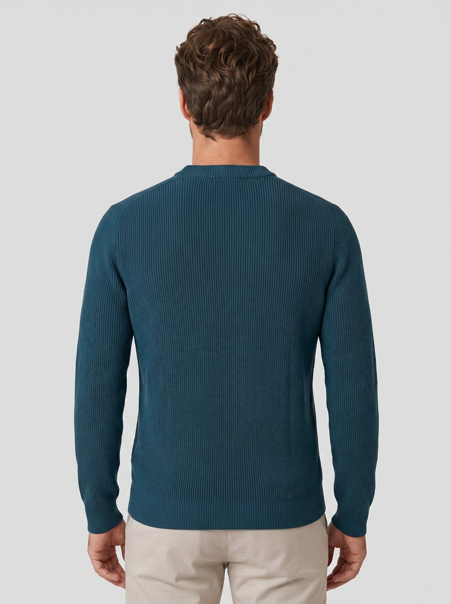 SUETER TRICOT CANELADO VERDE ZIGMA