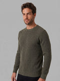 SUETER TRICOT WAFFLE VERDE MILITAR ZIGMA