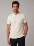 CAMISETA SUEDINE GOLA CRUZADA CREME ZIGMA