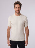 CAMISETA SLIM TRICOT PORTOFINO CREME ZIGMA