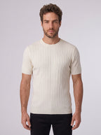 CAMISETA SLIM TRICOT PORTOFINO CREME ZIGMA