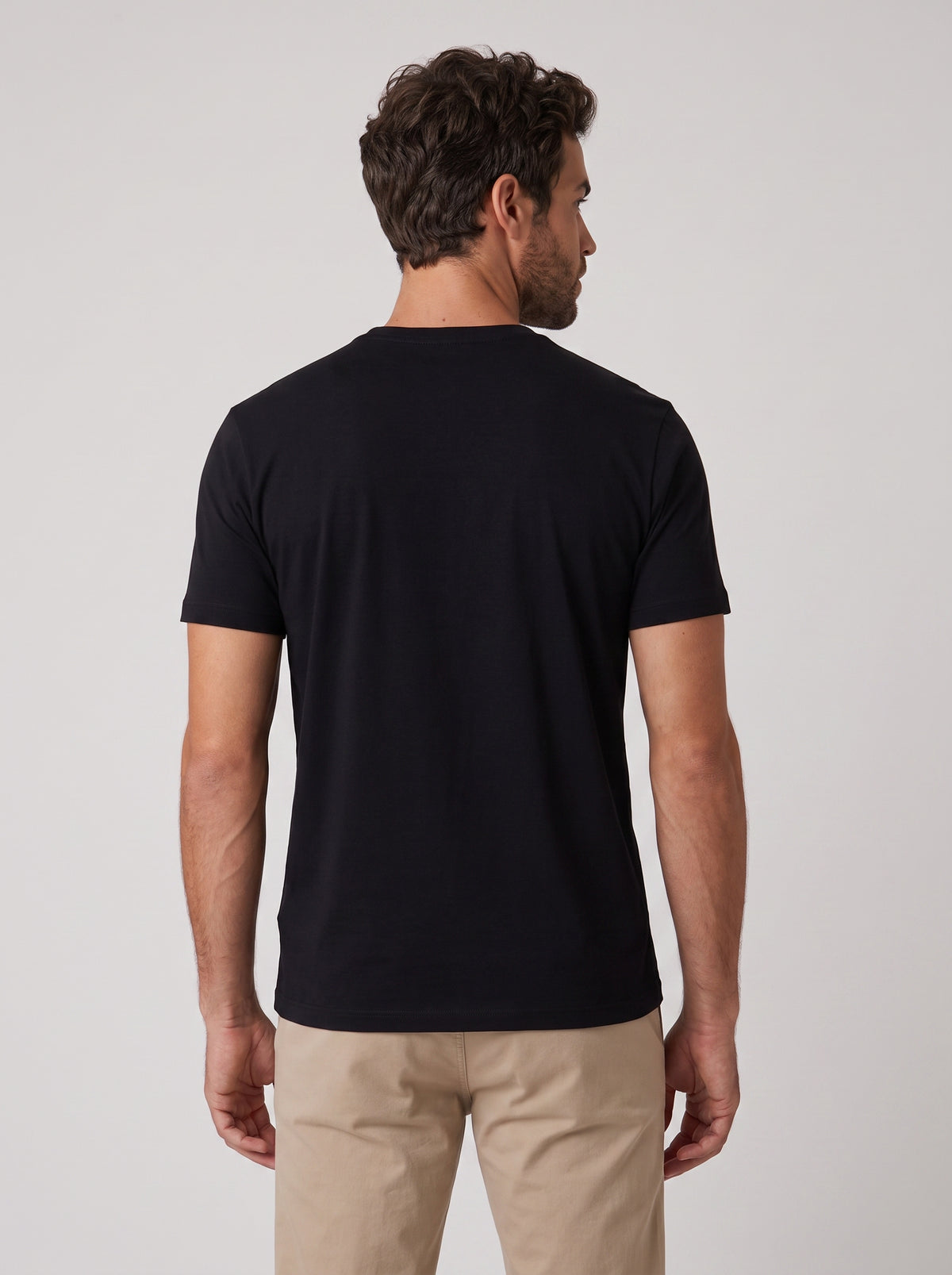 CAMISETA GIZA DUPLO ALGODAO EGIPCIO PRETO ZIGMA