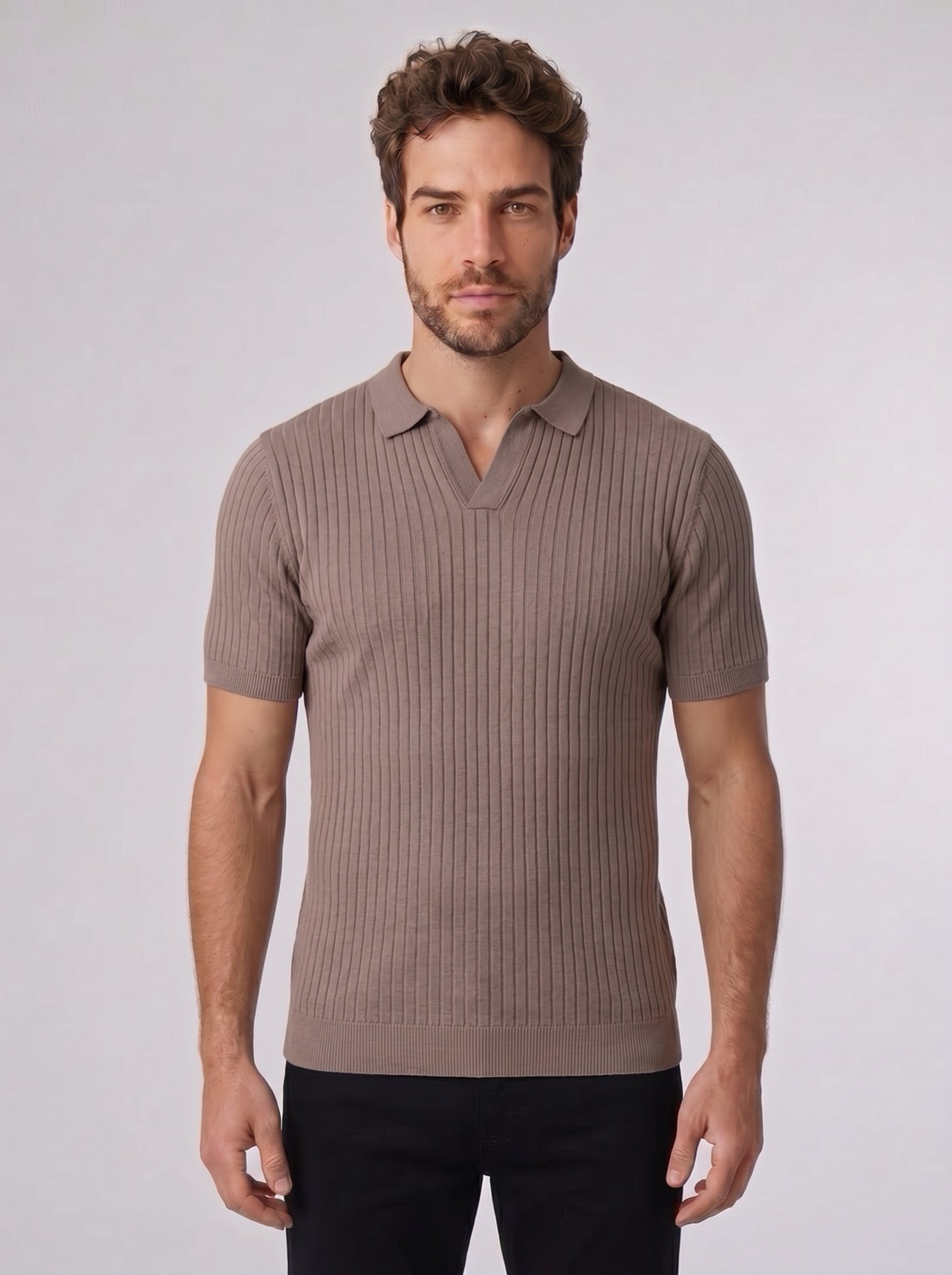 POLO V TRICOT MONACO MARROM ZIGMA