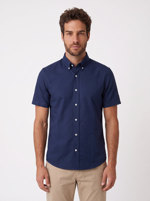 CAMISA M/C CAMBRIDGE OXFORD AZUL MARINHO ZIGMA