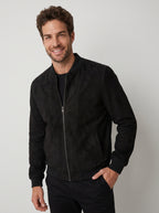 JAQUETA BOMBER SUEDE PRETA ZIGMA
