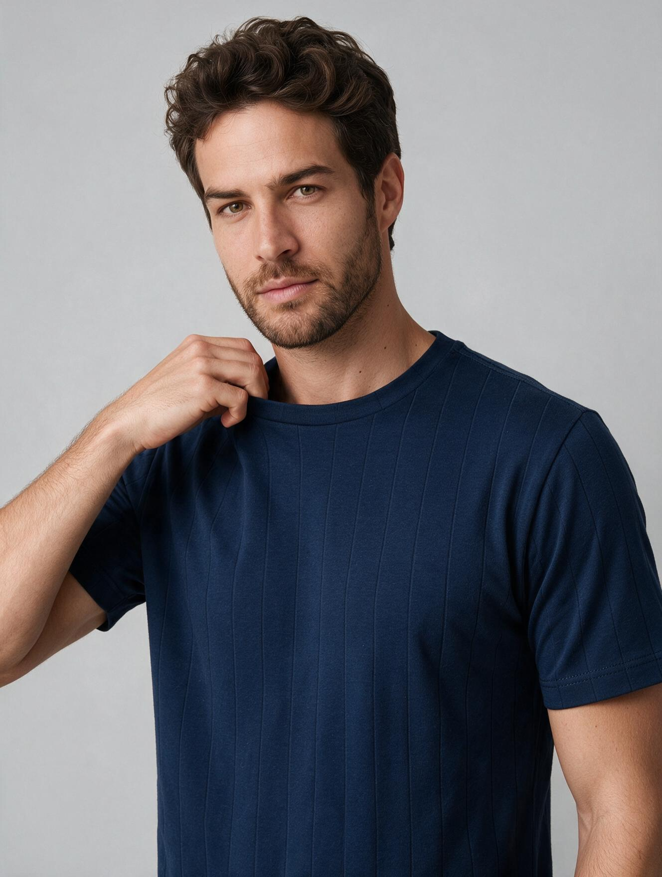 CAMISETA STRIPES FLOW AZUL MARINHO ZIGMA