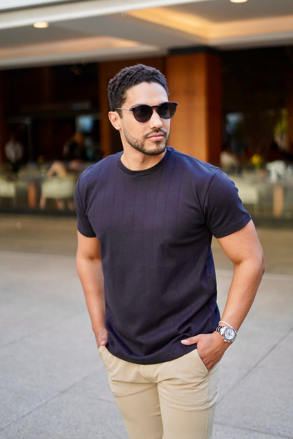 CAMISETA STRIPES FLOW PRETA ZIGMA