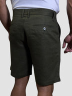 BERMUDA CAPRI PURO LINHO VERDE MUSGO ZIGMA