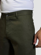 BERMUDA CAPRI PURO LINHO VERDE MUSGO ZIGMA