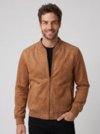 JAQUETA BOMBER SUEDE CARAMELO ZIGMA