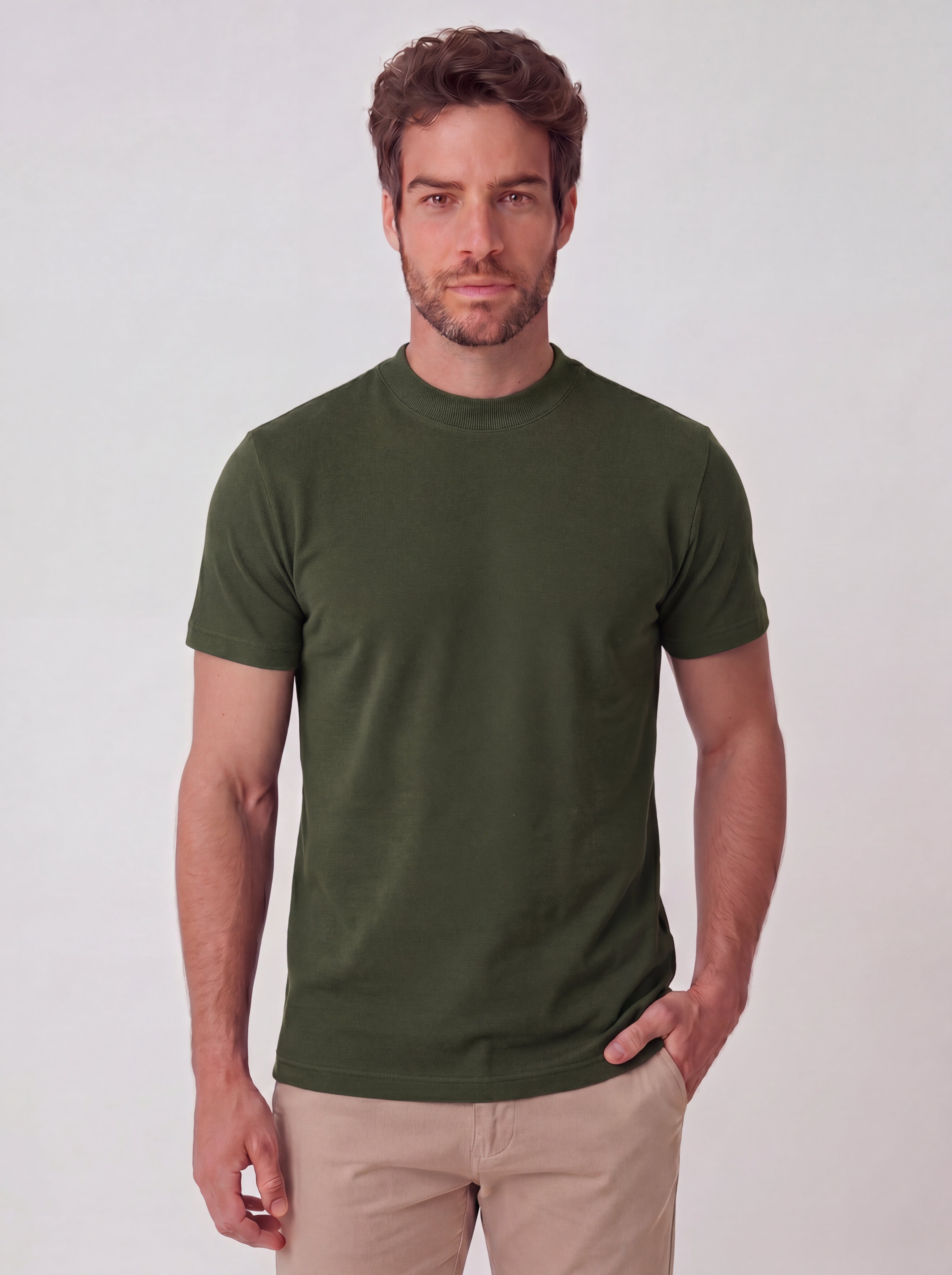 CAMISETA PIQUET SIGNATURE GOLA MEDIA VERDE ZIGMA