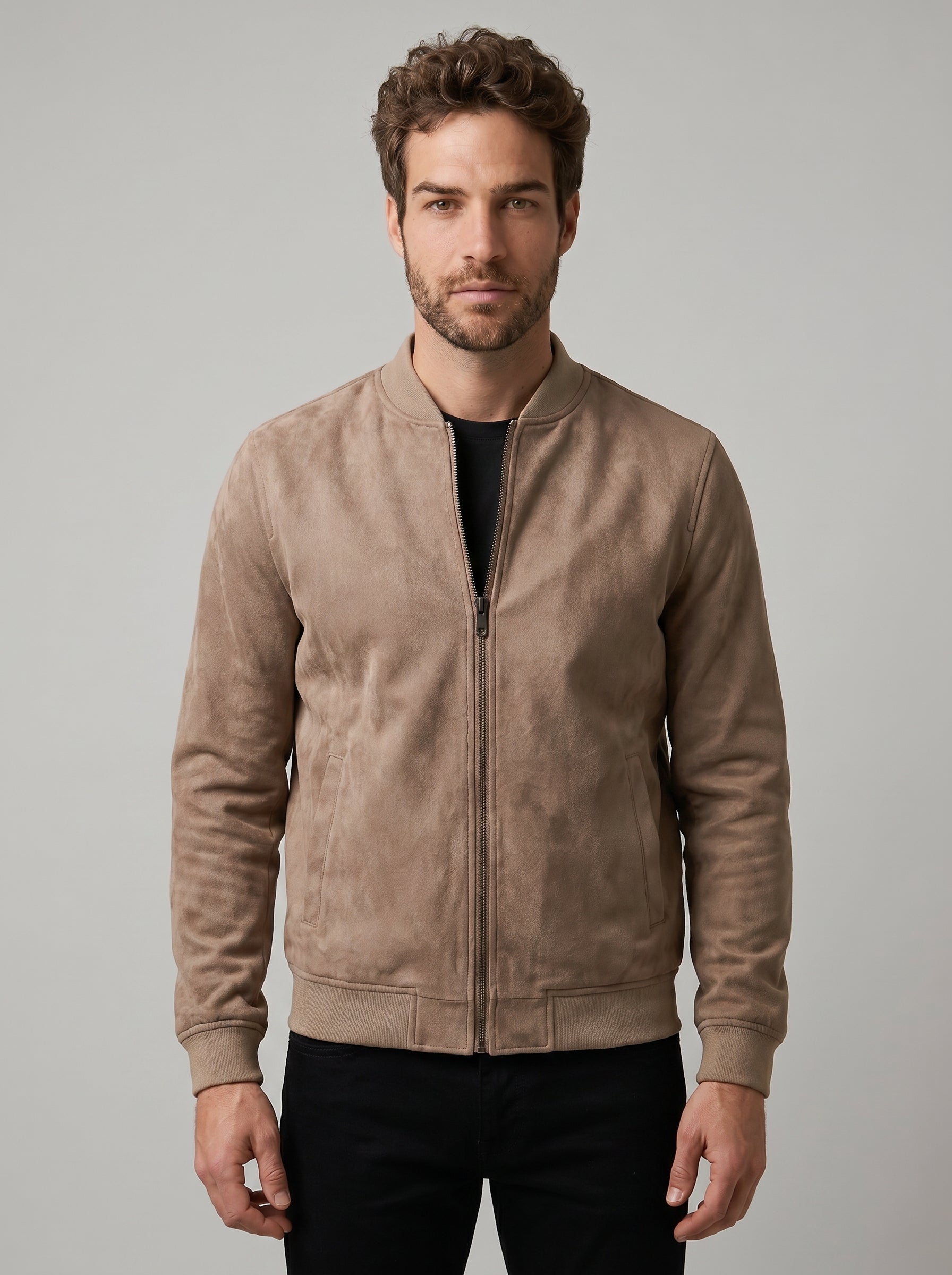 JAQUETA BOMBER SUEDE CAPUCCINO ZIGMA