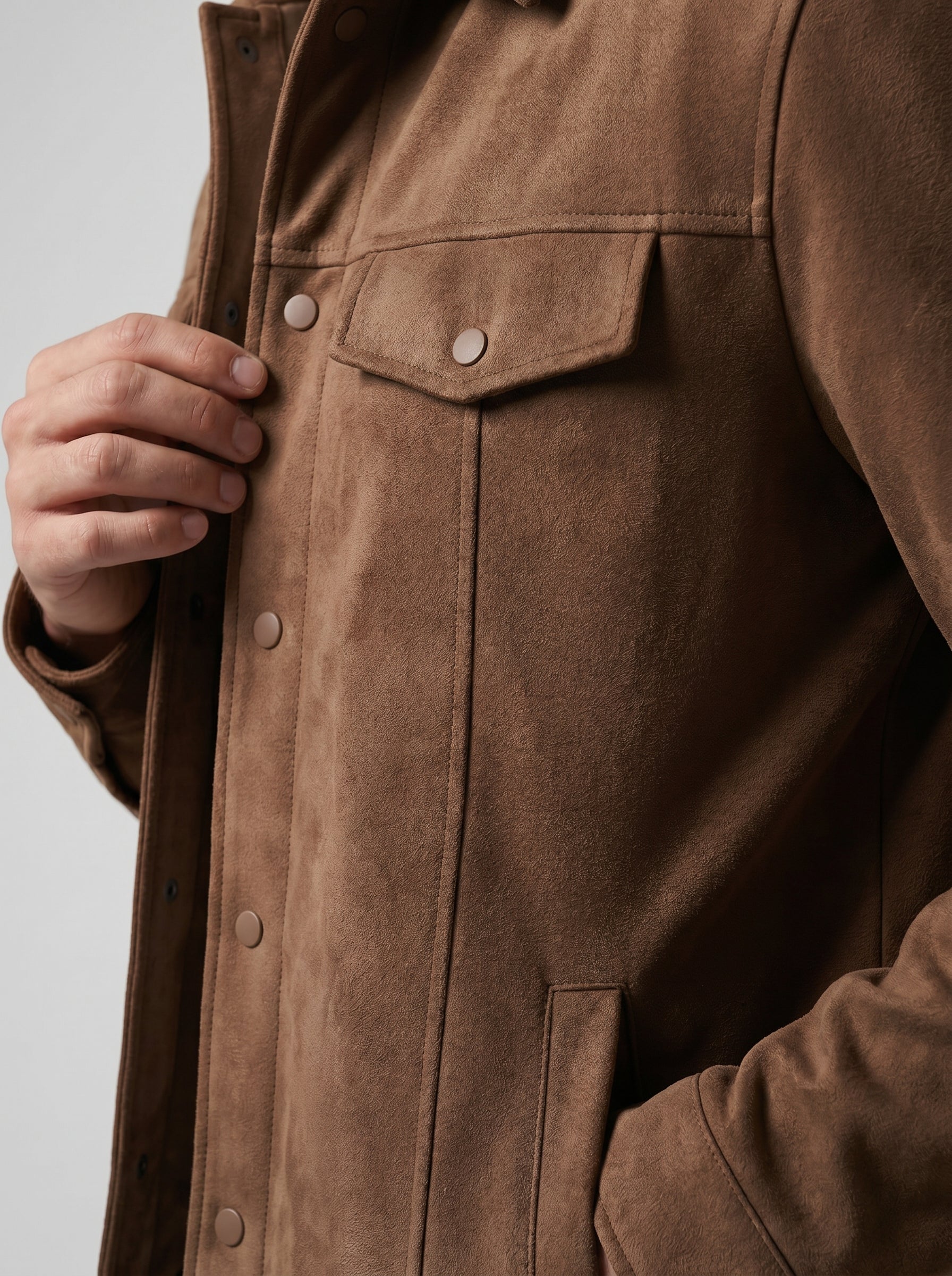 JAQUETA SUEDE SHERPA ASPEN MARROM ZIGMA