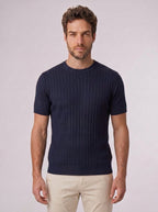CAMISETA SLIM TRICOT PORTOFINO AZUL MARINHO ZIGMA