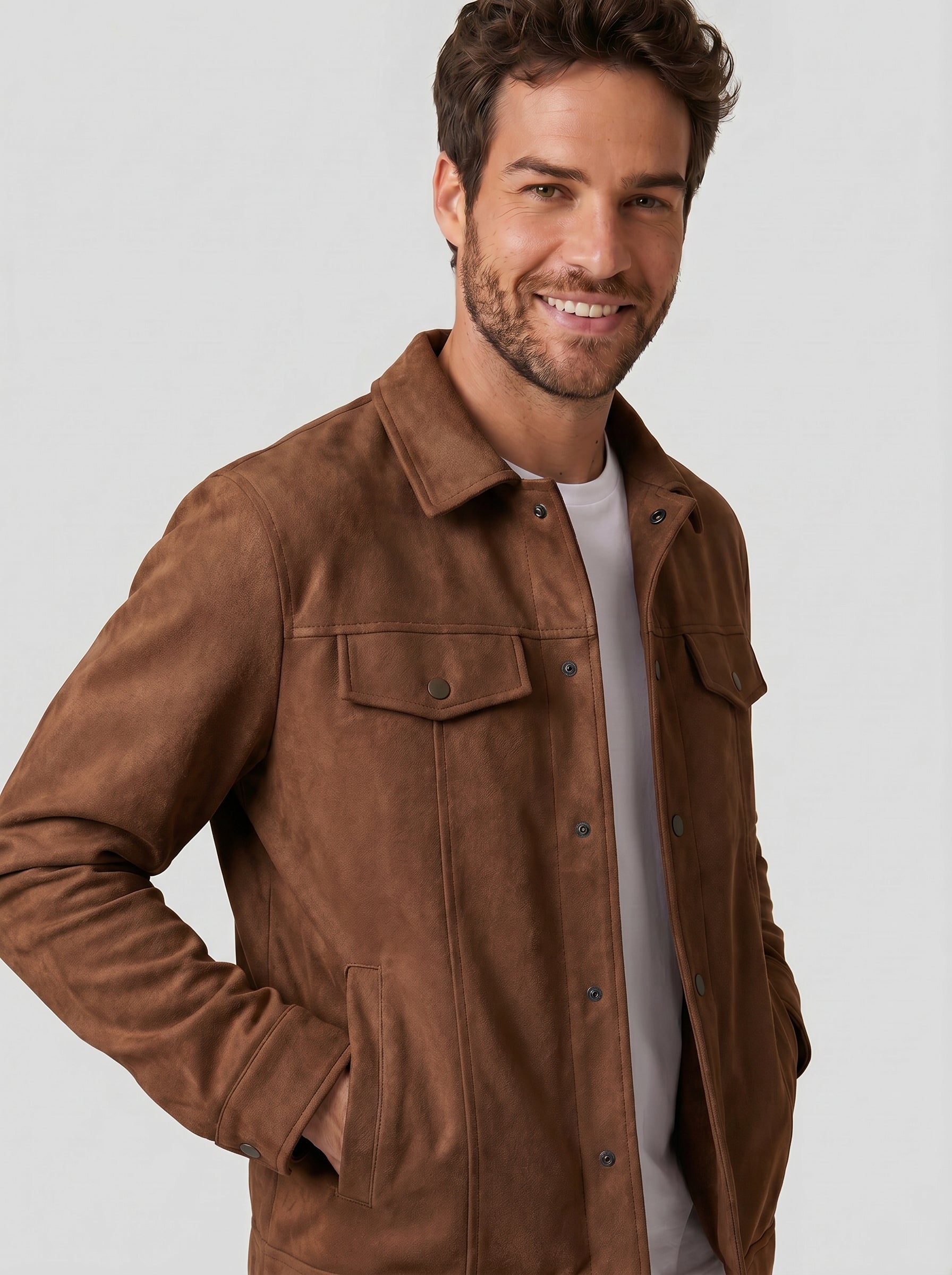 JAQUETA SUEDE SHERPA ASPEN MARROM ZIGMA